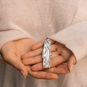Flowered Vines Fortune Locket - Silver